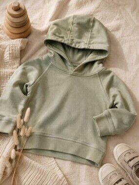 Colored Organics Madison Pullover 3T Thyme Organic Cotton Hoodie Neutral Minimal